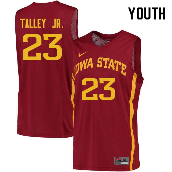 Youth #23 Zoran Talley Jr. Iowa State Cyclones College Basketball Jerseys Sale-Cardinal - Click Image to Close